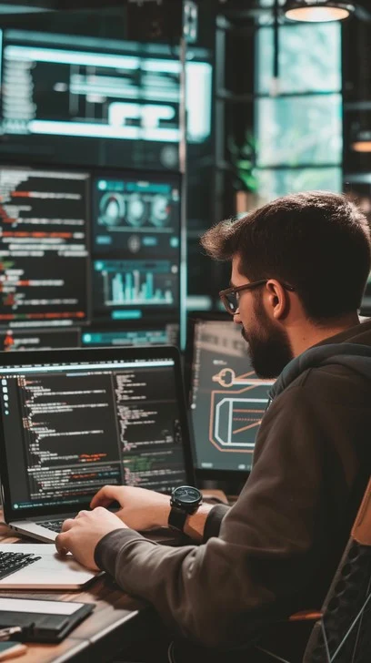 programmer at work stockcake